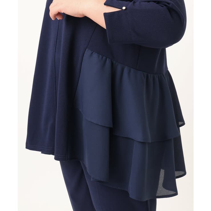 【大きいサイズ/セットアップ対応】カットジョーゼットバックティアードカットソー | eur3 | 詳細画像15 