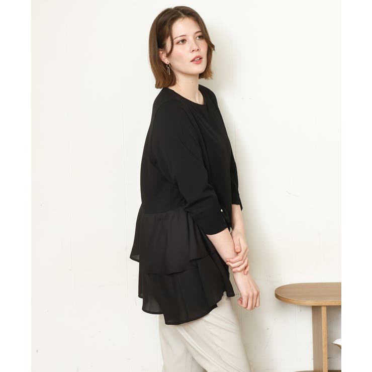 【大きいサイズ/セットアップ対応】カットジョーゼットバックティアードカットソー | eur3 | 詳細画像20 