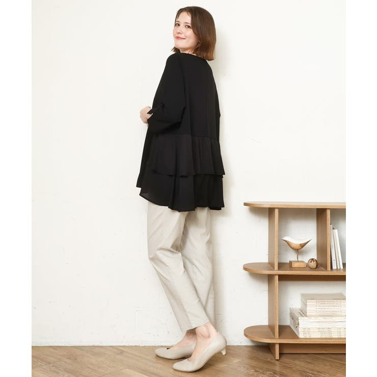 【大きいサイズ/セットアップ対応】カットジョーゼットバックティアードカットソー | eur3 | 詳細画像21 