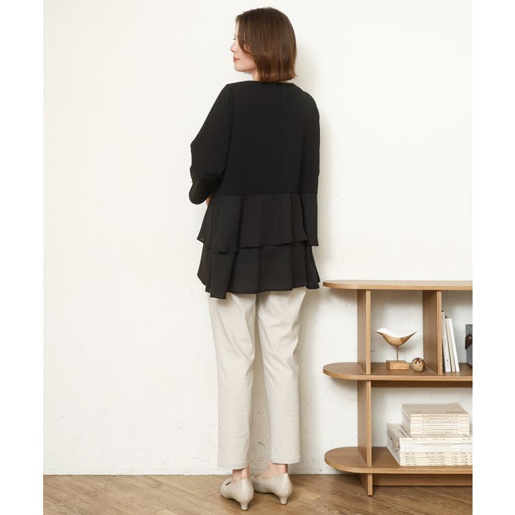 【大きいサイズ/セットアップ対応】カットジョーゼットバックティアードカットソー | eur3 | 詳細画像23 