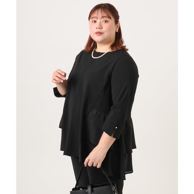 【大きいサイズ/セットアップ対応】カットジョーゼットバックティアードカットソー | eur3 | 詳細画像25 