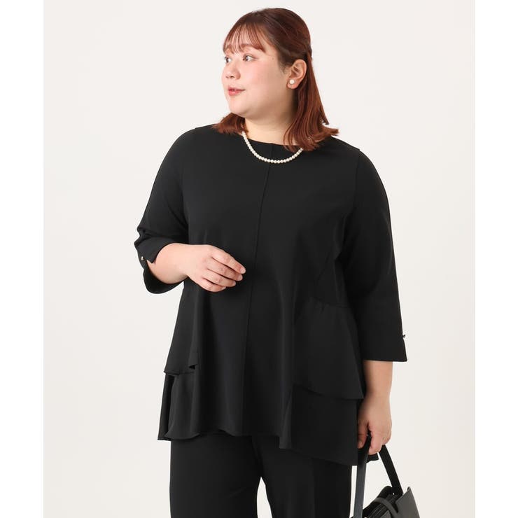 【大きいサイズ/セットアップ対応】カットジョーゼットバックティアードカットソー | eur3 | 詳細画像26 