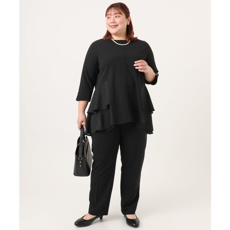 【大きいサイズ/セットアップ対応】カットジョーゼットバックティアードカットソー | eur3 | 詳細画像28 