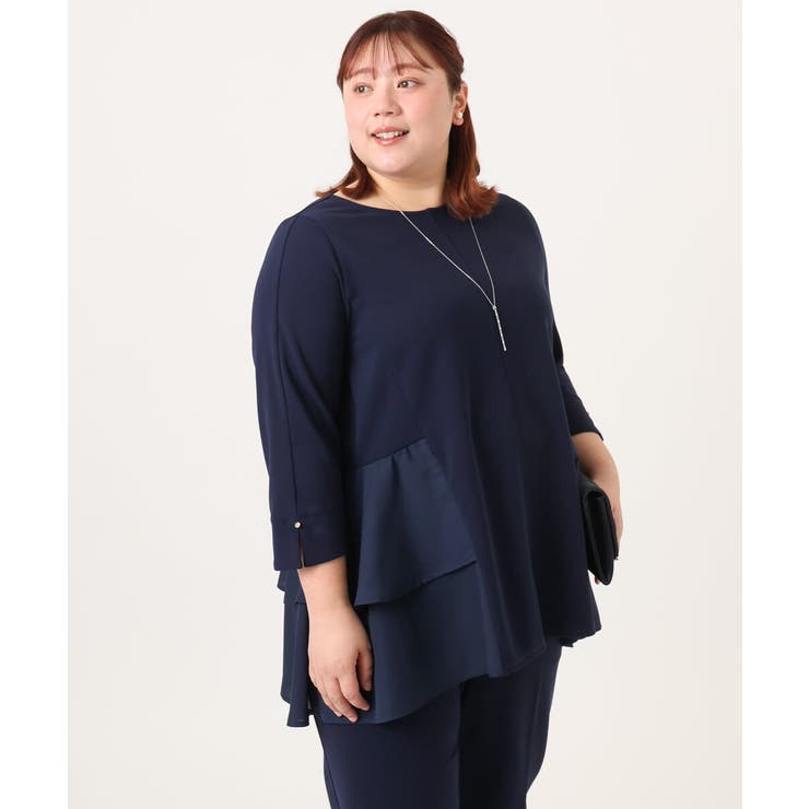 【大きいサイズ/セットアップ対応】カットジョーゼットバックティアードカットソー | eur3 | 詳細画像7 