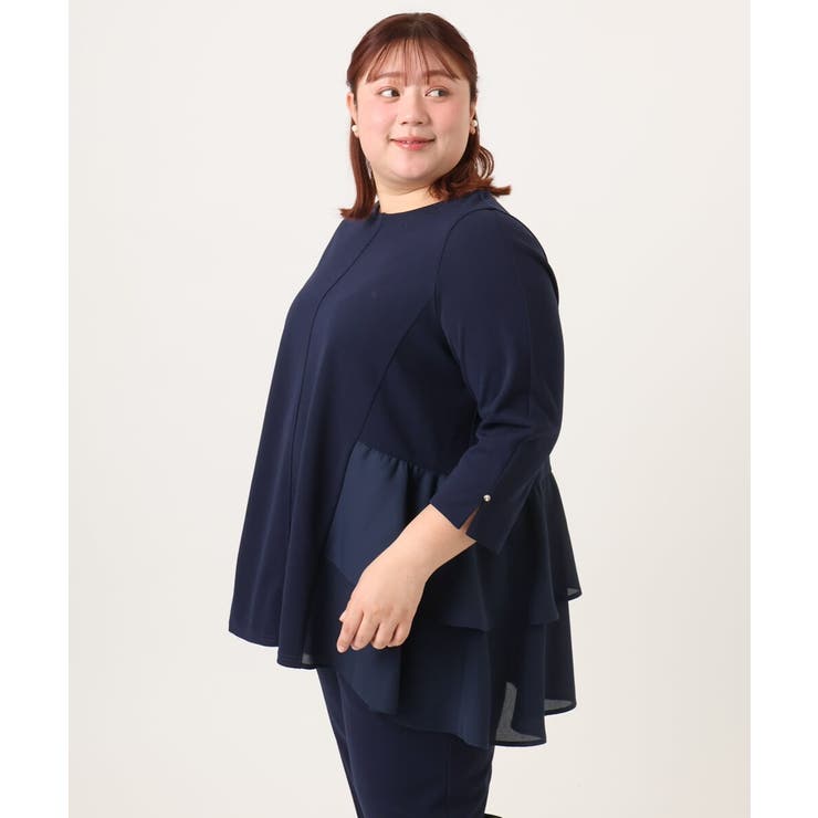 【大きいサイズ/セットアップ対応】カットジョーゼットバックティアードカットソー | eur3 | 詳細画像8 