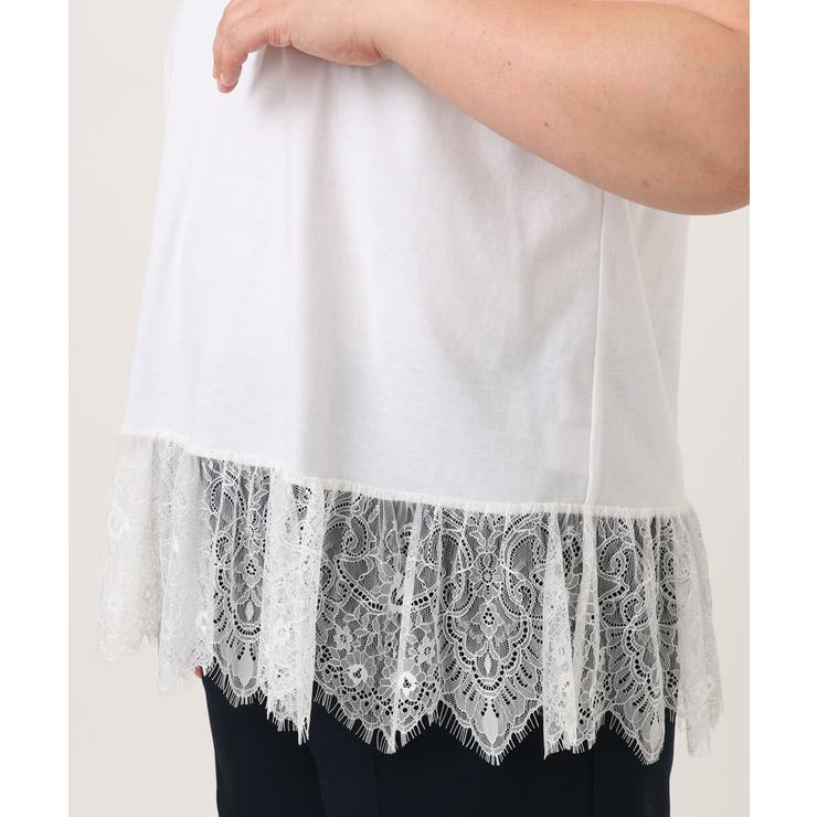 【大きいサイズ】レースヘムタンクトップ | eur3 | 詳細画像7 