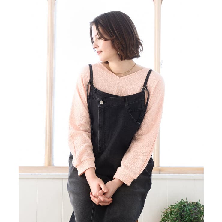 【大きいサイズ】リップルジャージー2WAYカットソー | eur3 | 詳細画像1 