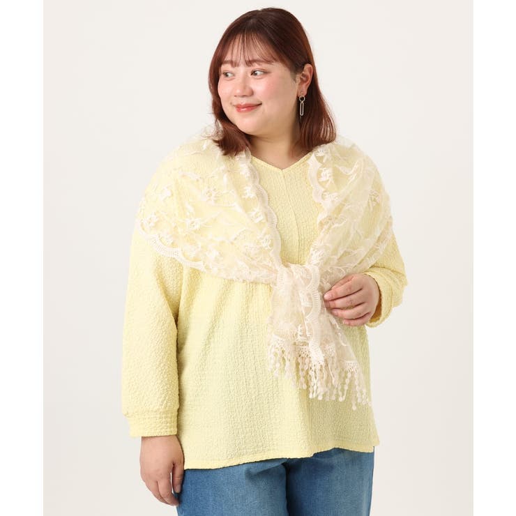 【大きいサイズ】リップルジャージー2WAYカットソー | eur3 | 詳細画像10 