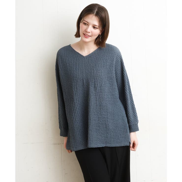 【大きいサイズ】リップルジャージー2WAYカットソー | eur3 | 詳細画像12 