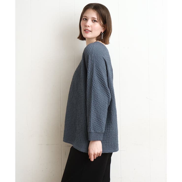 【大きいサイズ】リップルジャージー2WAYカットソー | eur3 | 詳細画像13 