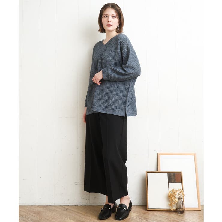 【大きいサイズ】リップルジャージー2WAYカットソー | eur3 | 詳細画像15 