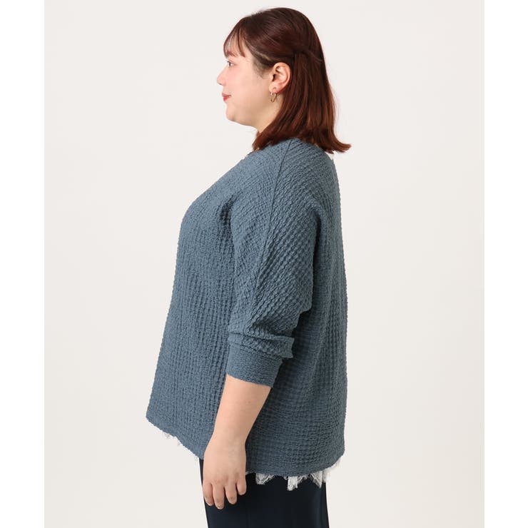 【大きいサイズ】リップルジャージー2WAYカットソー | eur3 | 詳細画像17 