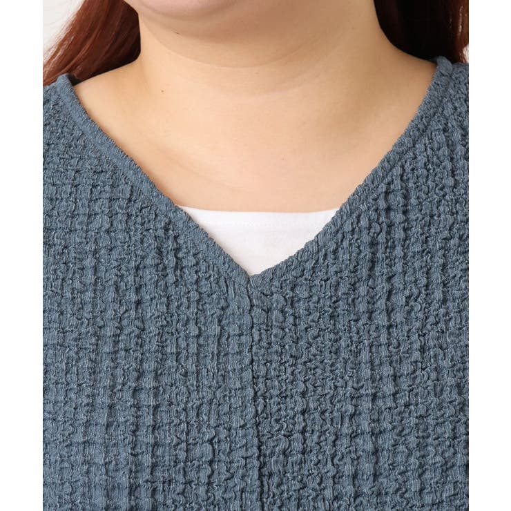 【大きいサイズ】リップルジャージー2WAYカットソー | eur3 | 詳細画像19 