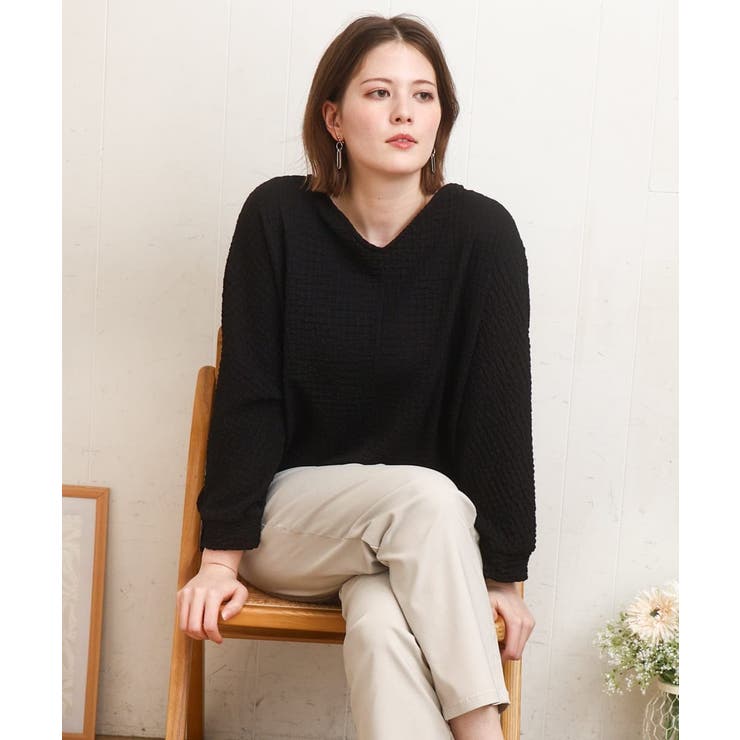 【大きいサイズ】リップルジャージー2WAYカットソー | eur3 | 詳細画像23 