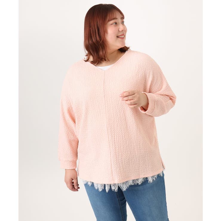 【大きいサイズ】リップルジャージー2WAYカットソー | eur3 | 詳細画像3 