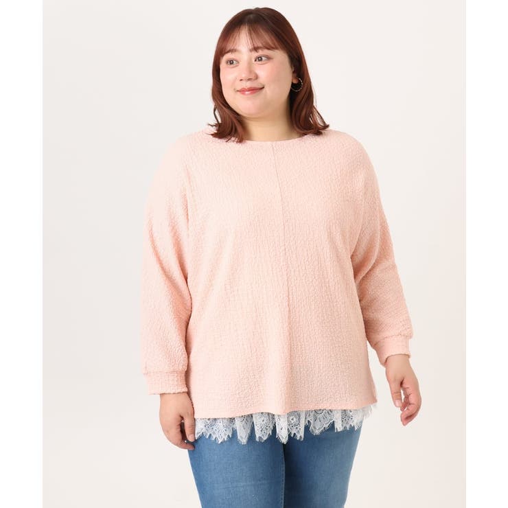 【大きいサイズ】リップルジャージー2WAYカットソー | eur3 | 詳細画像4 