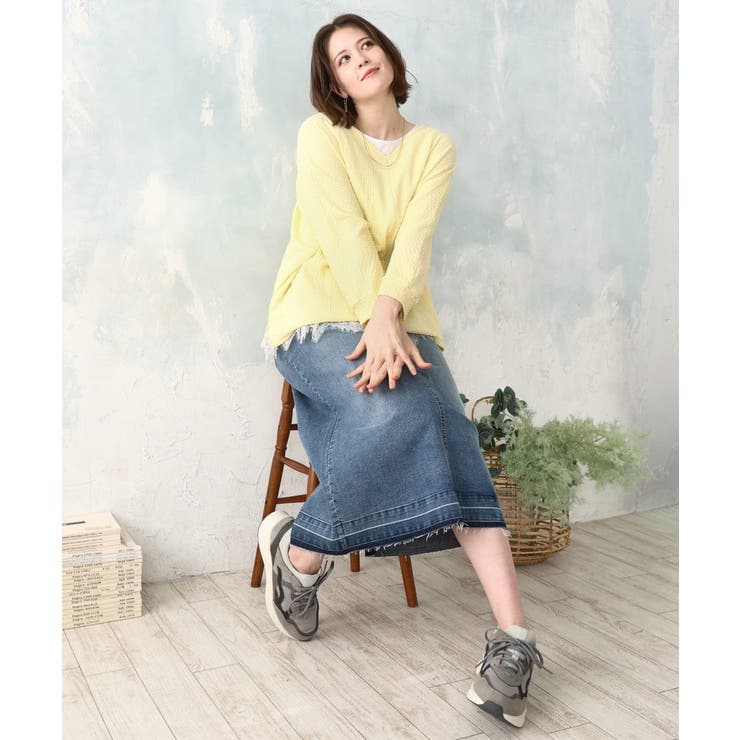 【大きいサイズ】リップルジャージー2WAYカットソー | eur3 | 詳細画像7 