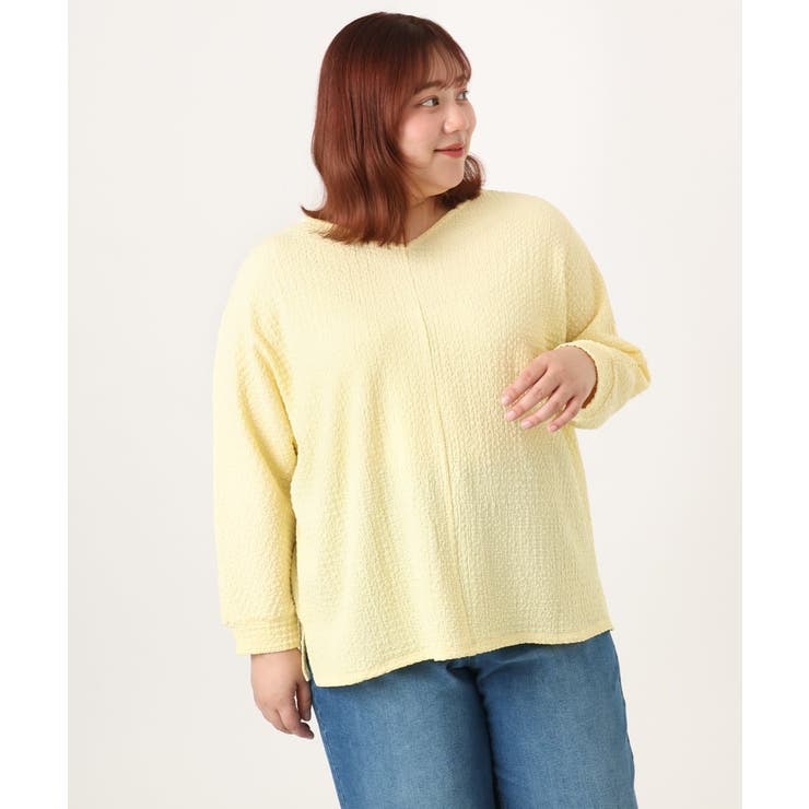 【大きいサイズ】リップルジャージー2WAYカットソー | eur3 | 詳細画像8 