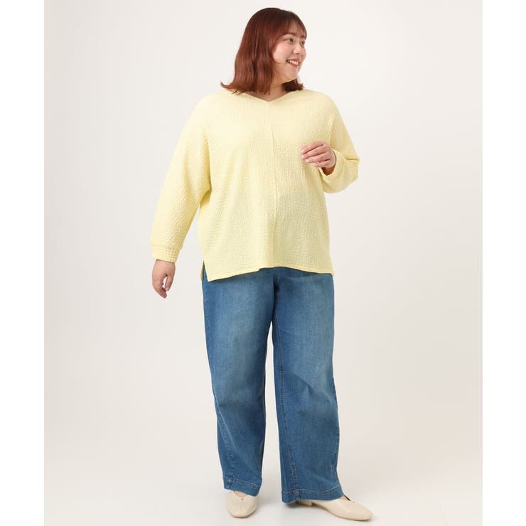 【大きいサイズ】リップルジャージー2WAYカットソー | eur3 | 詳細画像9 