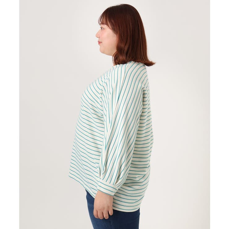【WEB先行販売】【大きいサイズ】リップルボーダーカットソー | eur3 | 詳細画像11 