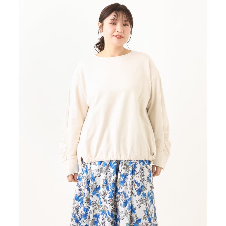 【大きいサイズ】袖ギャザー裏毛トップス | eur3 | 詳細画像21 