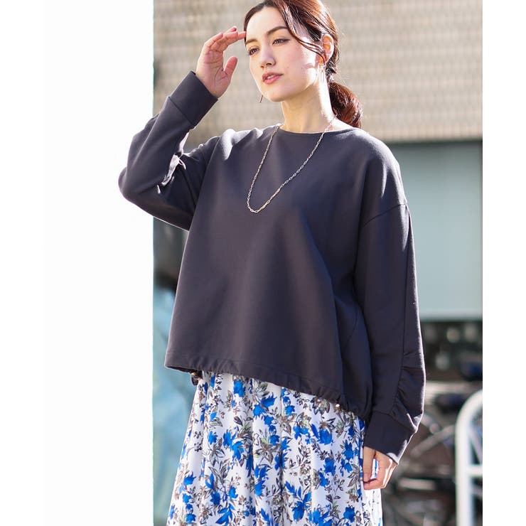 【大きいサイズ】袖ギャザー裏毛トップス | eur3 | 詳細画像27 