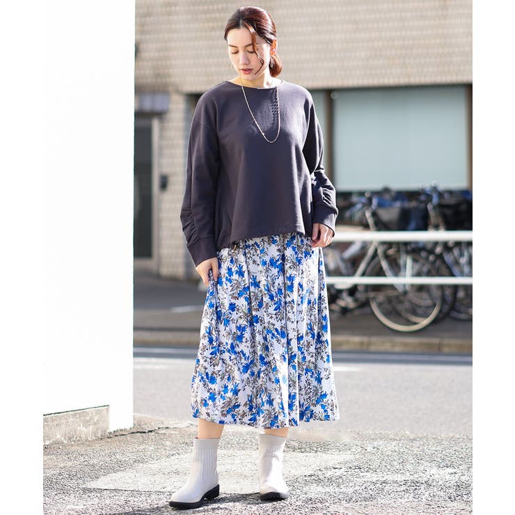 【大きいサイズ】袖ギャザー裏毛トップス | eur3 | 詳細画像28 