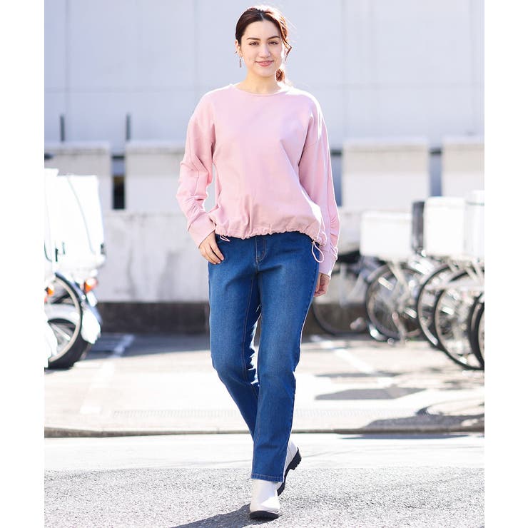 【大きいサイズ】袖ギャザー裏毛トップス | eur3 | 詳細画像3 