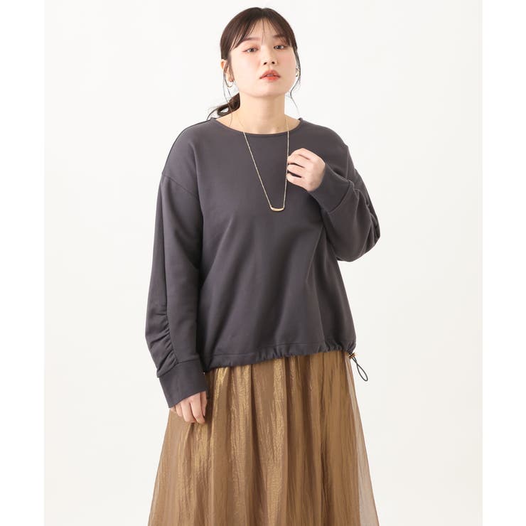 【大きいサイズ】袖ギャザー裏毛トップス | eur3 | 詳細画像30 