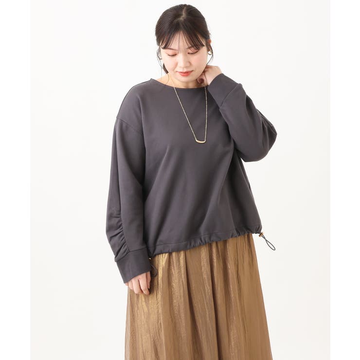 【大きいサイズ】袖ギャザー裏毛トップス | eur3 | 詳細画像32 