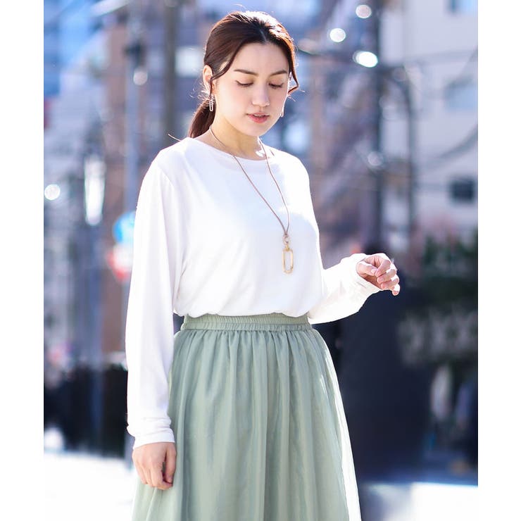 【大きいサイズ】クルーネックシアーカットソー | eur3 | 詳細画像19 