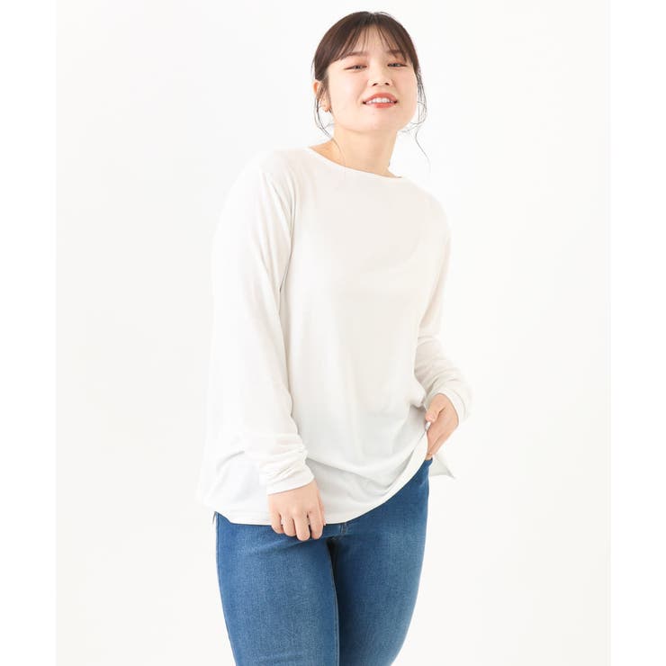 【大きいサイズ】クルーネックシアーカットソー | eur3 | 詳細画像22 