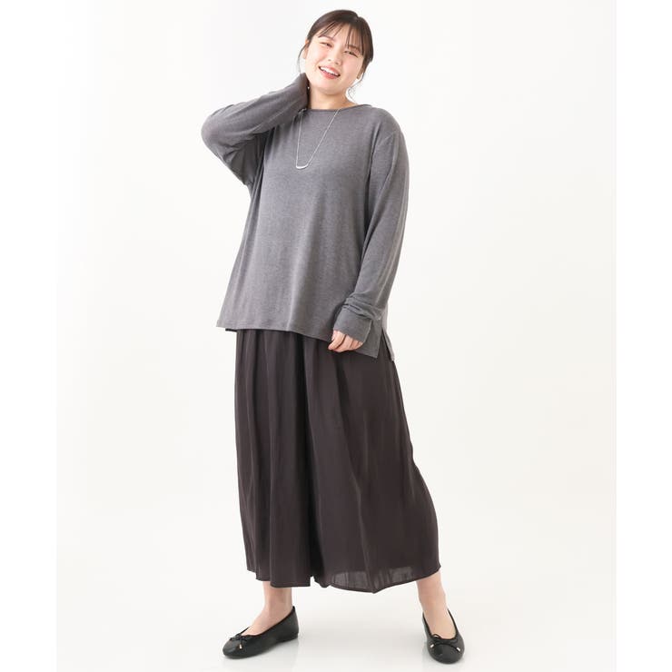 【大きいサイズ】クルーネックシアーカットソー | eur3 | 詳細画像30 