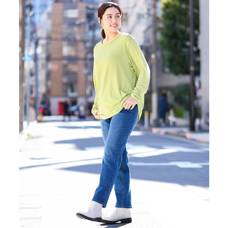 【大きいサイズ】クルーネックシアーカットソー | eur3 | 詳細画像4 