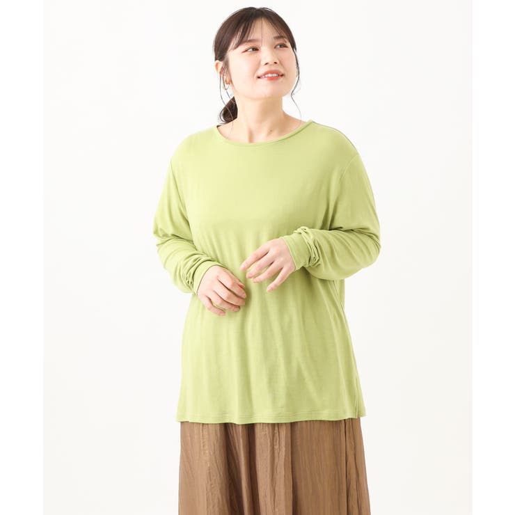 【大きいサイズ】クルーネックシアーカットソー | eur3 | 詳細画像6 