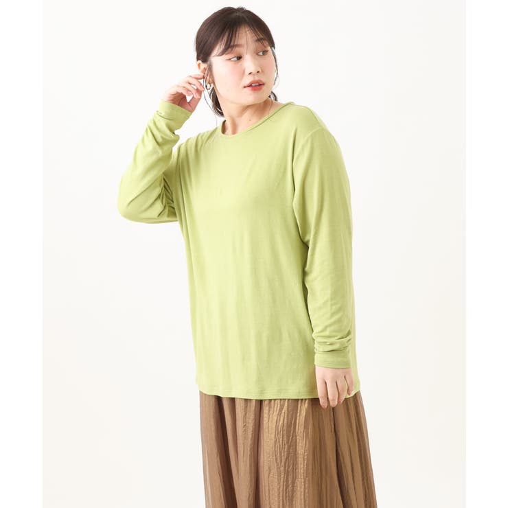 【大きいサイズ】クルーネックシアーカットソー | eur3 | 詳細画像7 