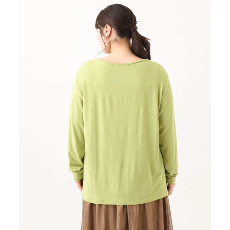 【大きいサイズ】クルーネックシアーカットソー | eur3 | 詳細画像9 