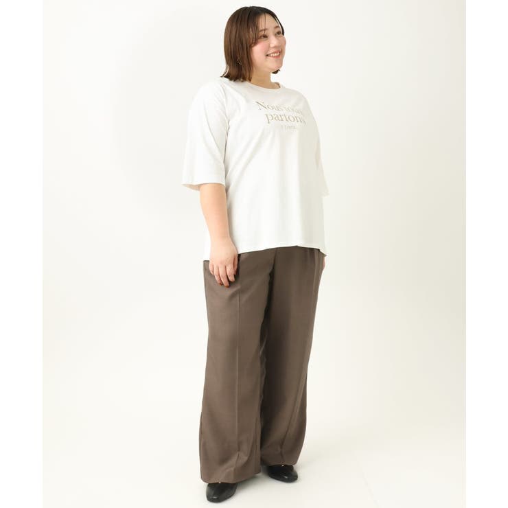 【大きいサイズ】ドロップショルダーロゴTシャツ | eur3 | 詳細画像19 