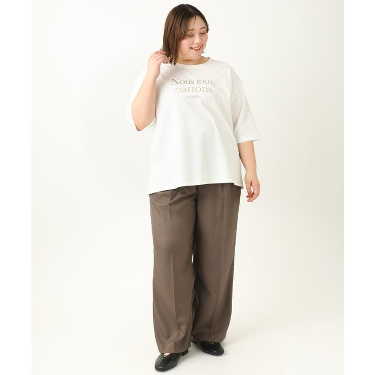 【大きいサイズ】ドロップショルダーロゴTシャツ | eur3 | 詳細画像20 