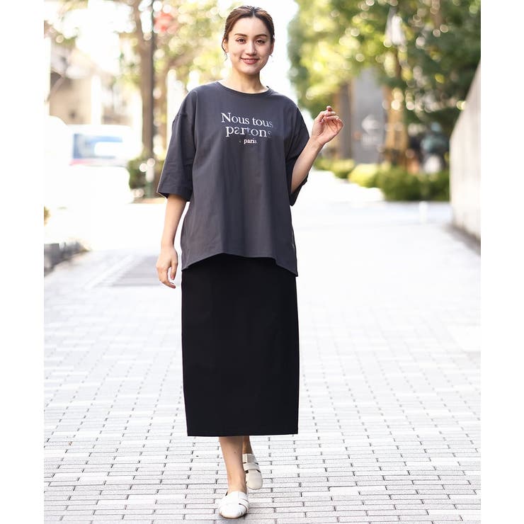 【大きいサイズ】ドロップショルダーロゴTシャツ | eur3 | 詳細画像22 