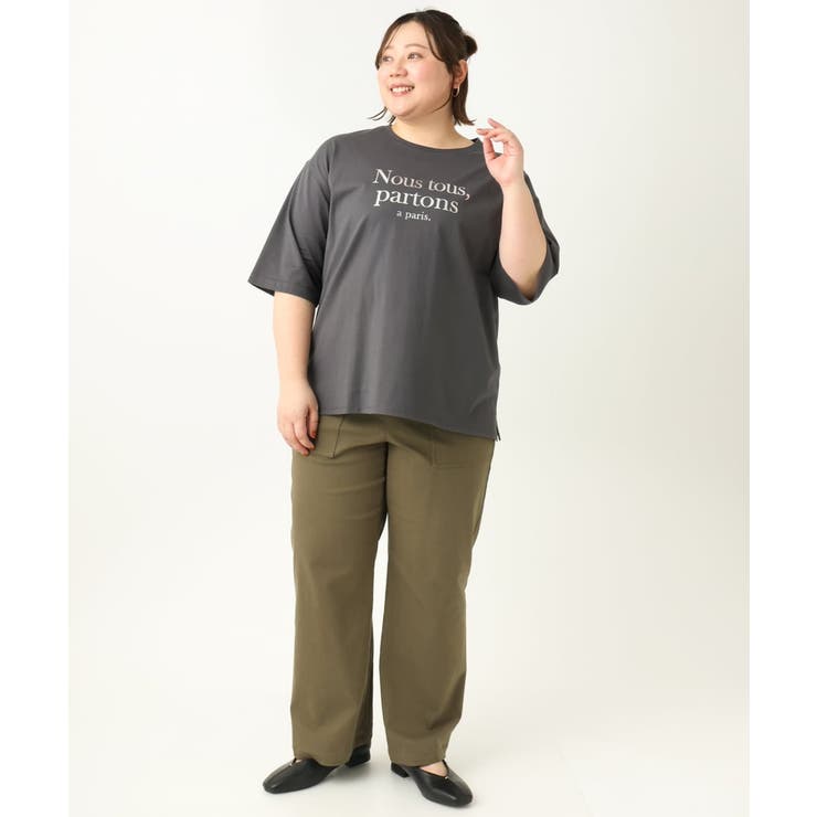 【大きいサイズ】ドロップショルダーロゴTシャツ | eur3 | 詳細画像26 