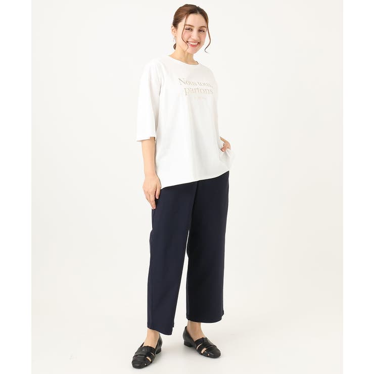 【大きいサイズ】ドロップショルダーロゴTシャツ | eur3 | 詳細画像8 