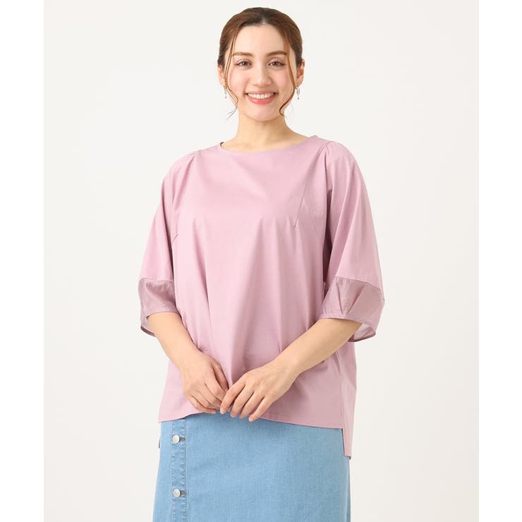 【大きいサイズ】シアーランタンスリーブカットソー | eur3 | 詳細画像2 