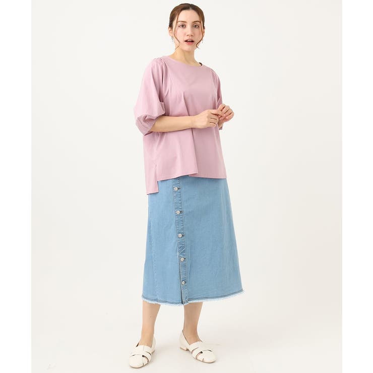 【大きいサイズ】シアーランタンスリーブカットソー | eur3 | 詳細画像4 