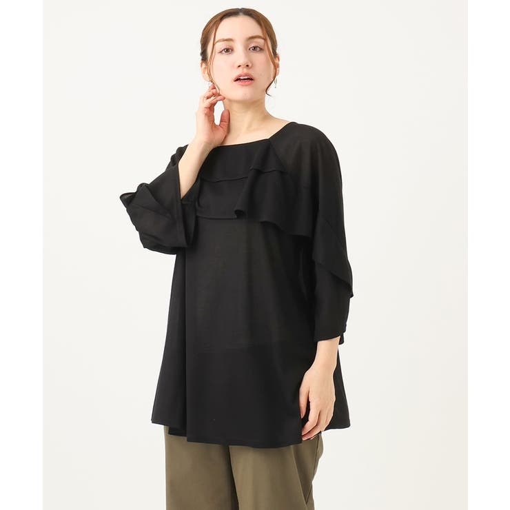 【大きいサイズ】ラッフルカットソー | eur3 | 詳細画像16 