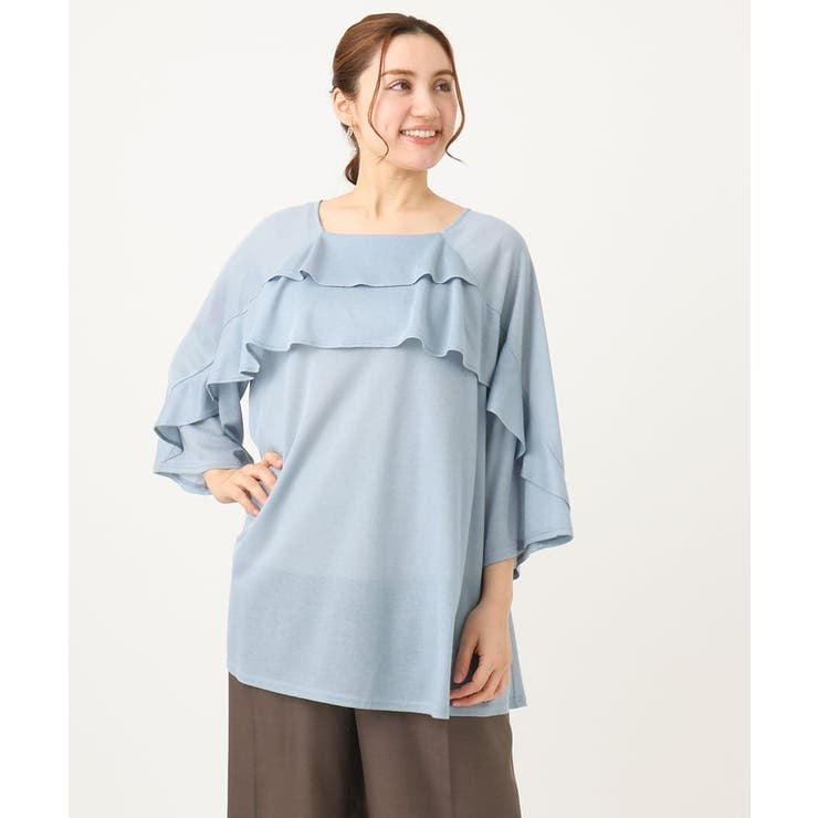 【大きいサイズ】ラッフルカットソー | eur3 | 詳細画像2 