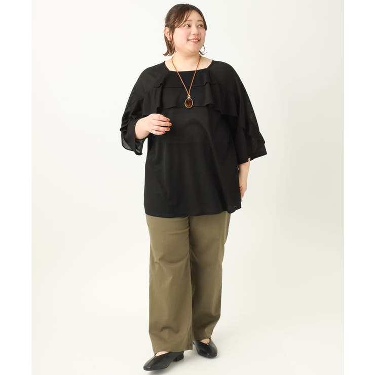 【大きいサイズ】ラッフルカットソー | eur3 | 詳細画像23 