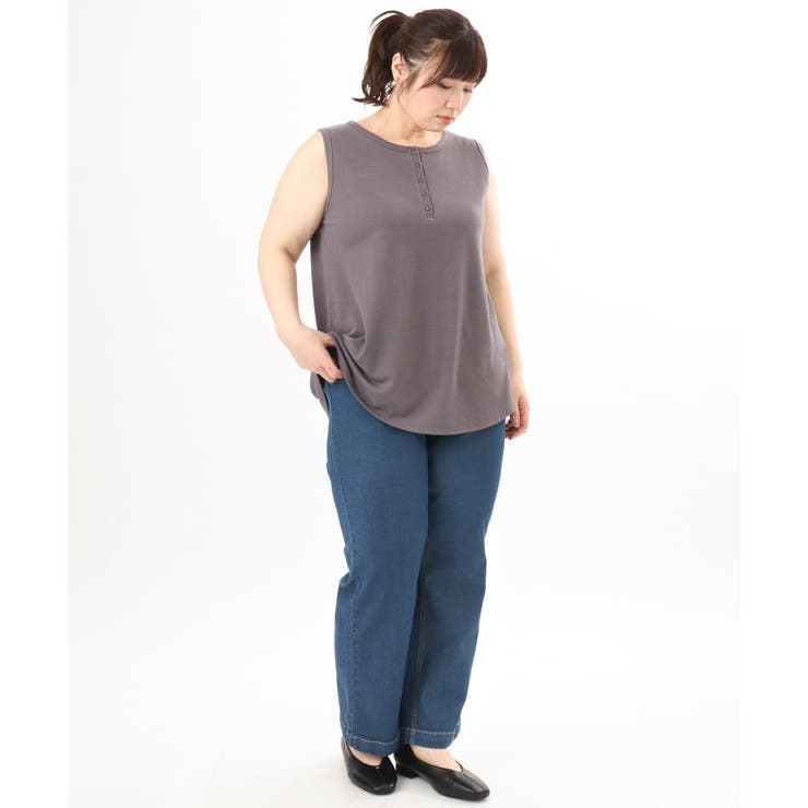 【大きいサイズ】ヘンリーネックタンクトップ | eur3 | 詳細画像15 