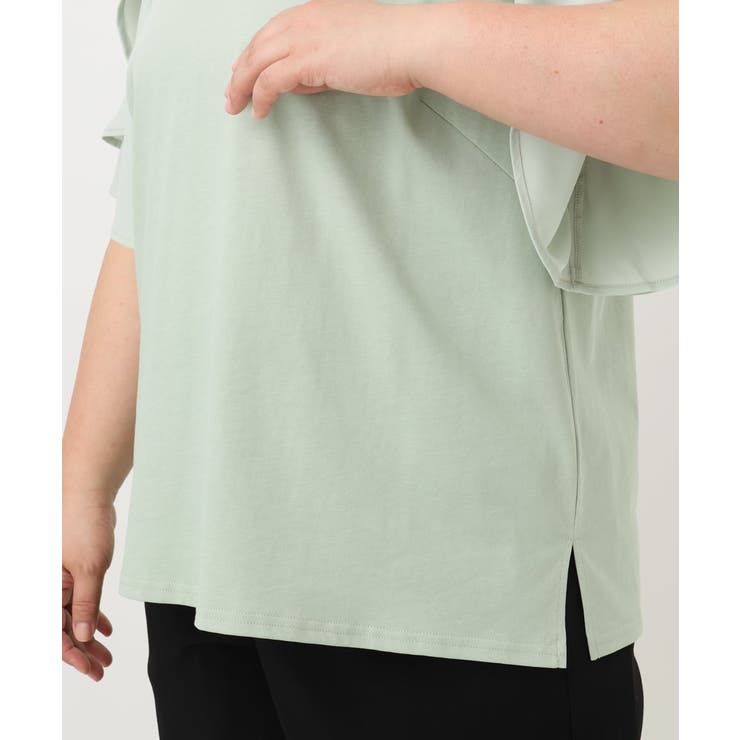 【大きいサイズ】ラッフルスリーブカットソー | eur3 | 詳細画像10 