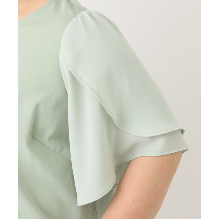 【大きいサイズ】ラッフルスリーブカットソー | eur3 | 詳細画像9 